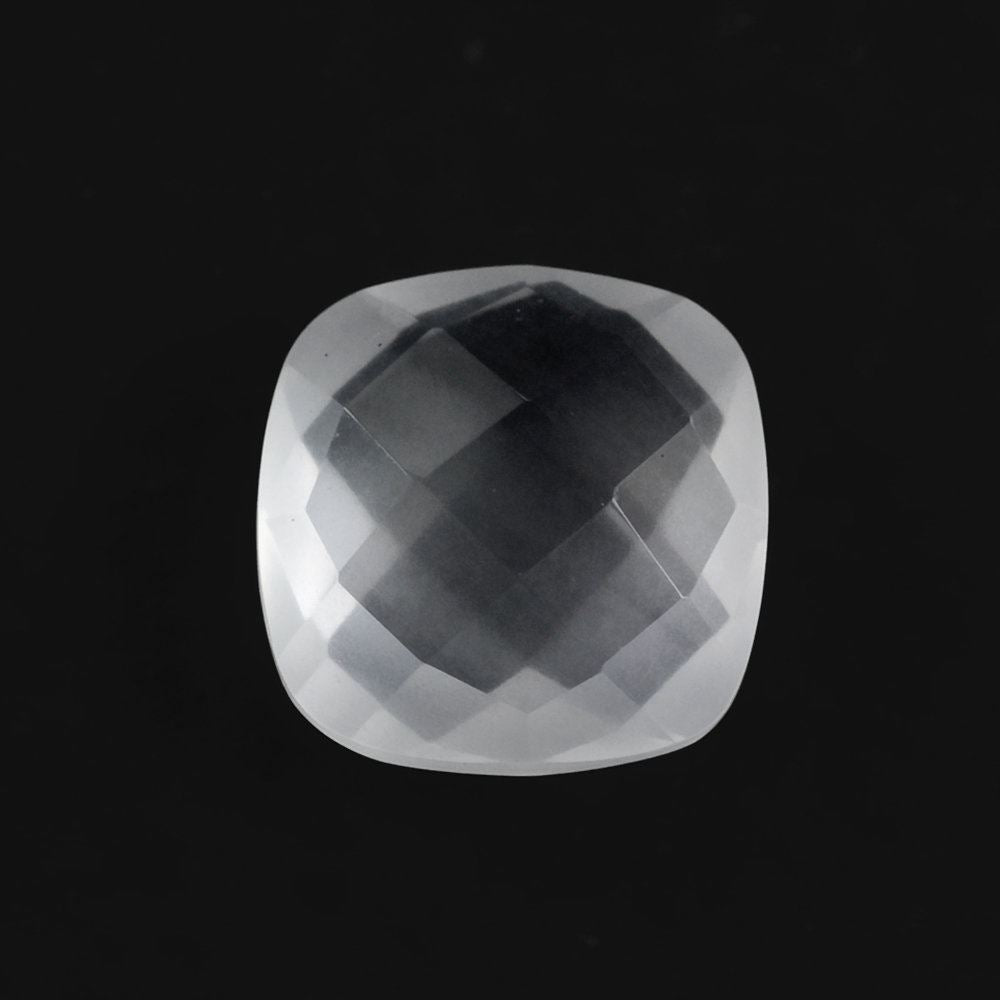 WHITE MOONSTONE BRIOLETTE CUSHION 8MM 2.05 Cts.