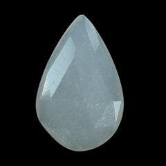 WHITE MOONSTONE ROSE CUT  BRIOLETTE PEAR 14X9MM 2.51 Cts.