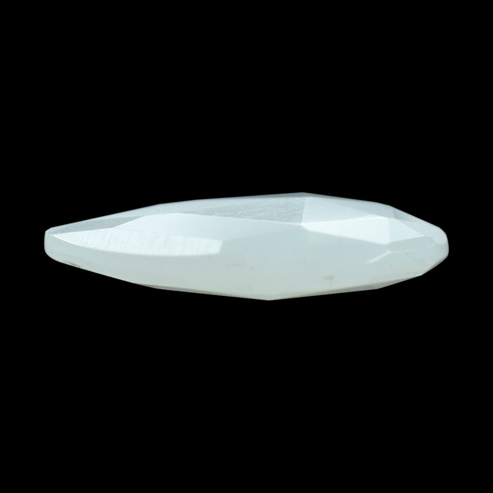 WHITE MOONSTONE ROSE CUT  BRIOLETTE PEAR 14X9MM 2.51 Cts.