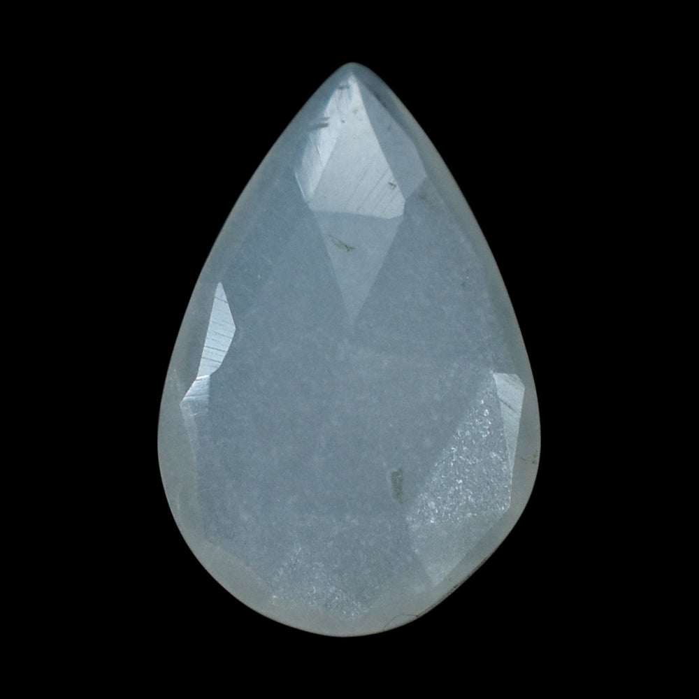 WHITE MOONSTONE ROSE CUT  BRIOLETTE PEAR 14X9MM 2.51 Cts.