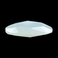 WHITE MOONSTONE ROSE CUT  BRIOLETTE IRREGULAR TRILLION (MILKY) 15.50X11MM 3.97 Cts.