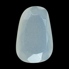 WHITE MOONSTONE BOTH SIDE TABLE CUT IRREGULAR CUSHION (MILKY) 15.22X10.00X7.80MM 4.04 Cts.