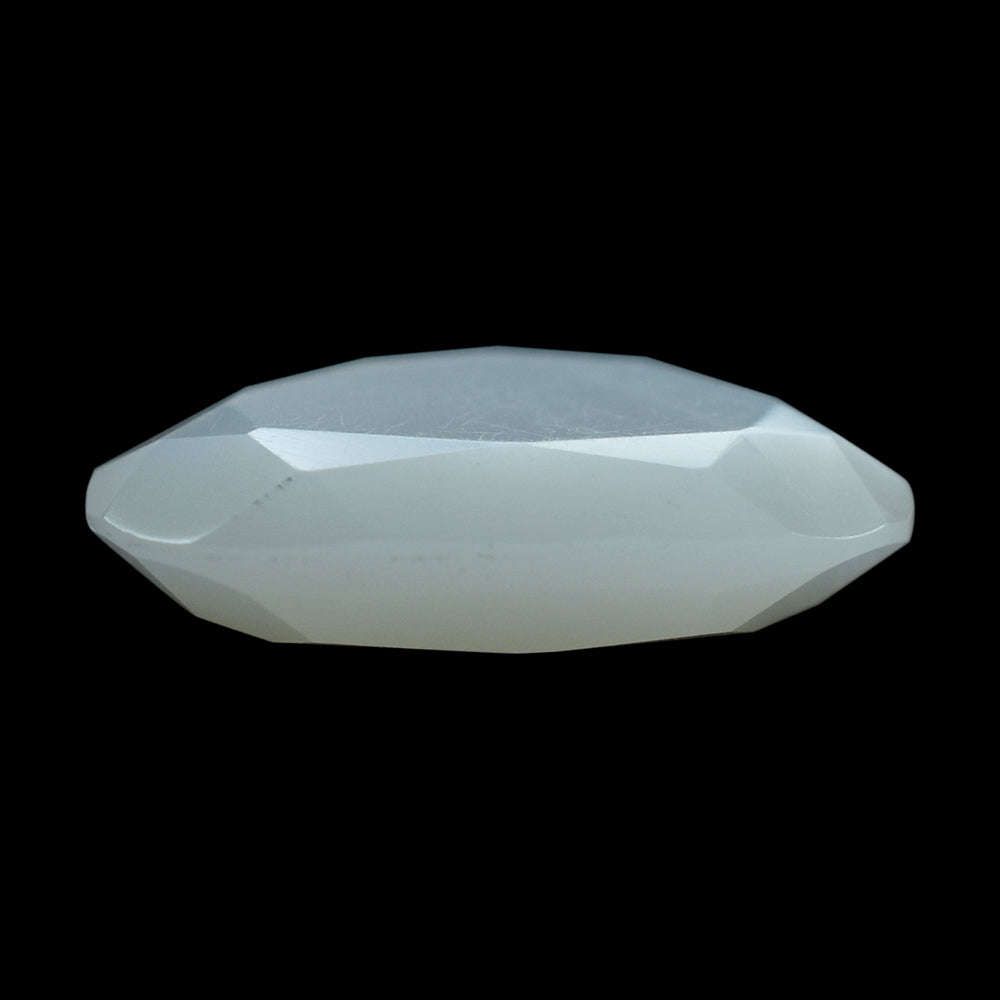 WHITE MOONSTONE BOTH SIDE TABLE CUT IRREGULAR TRILLION (MILKY) 15.50X11MM 4.84 Cts.
