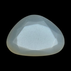 WHITE MOONSTONE BOTH SIDE TABLE CUT IRREGULAR TRILLION (MILKY) 15.50X11MM 4.84 Cts.