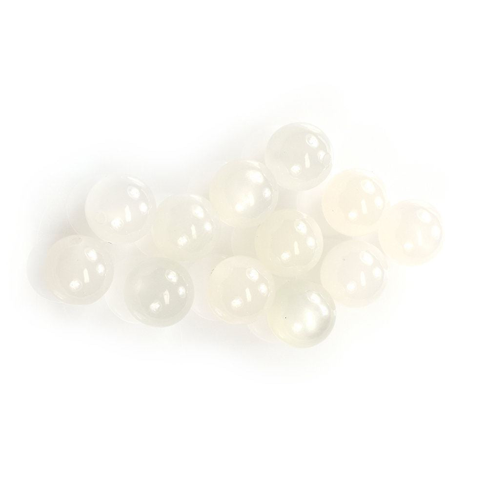 WHITE MOONSTONE PLAIN ROUND BALL (HALF DRILL-1.20MM) 8.50-9MM 4.53 Cts.