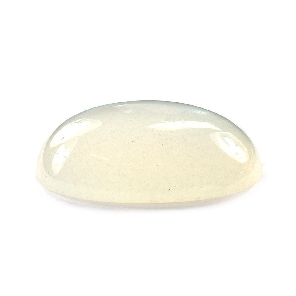 WHITE MOONSTONE PLAIN OVAL CAB 15X11.50MM 6.76 Cts.