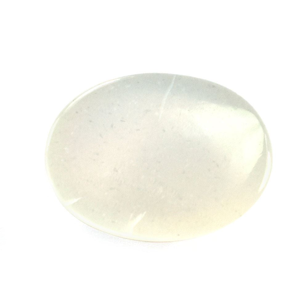 WHITE MOONSTONE PLAIN OVAL CAB 15X11.50MM 6.76 Cts.