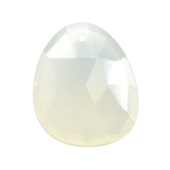 WHITE MOONSTONE ROSE CUT BRIOLETTE PEARISH 15.50X12.50MM 5.18 Cts.
