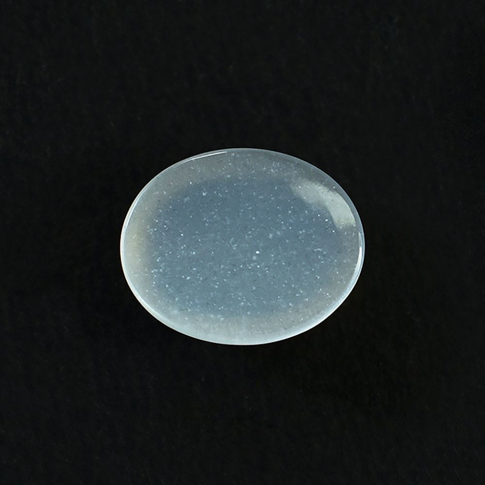 WHITE MOONSTONE PLAIN OVAL CAB 10X8MM 2.72 Cts.