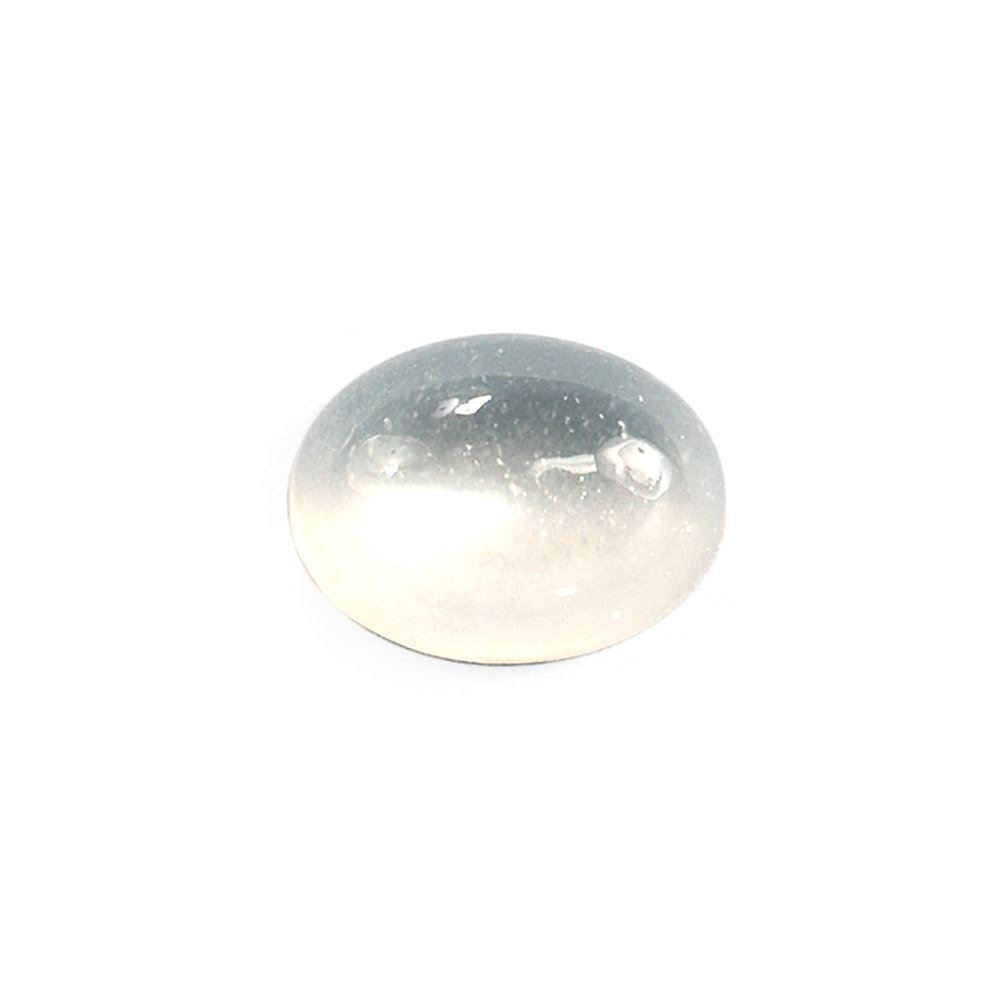 WHITE MOONSTONE PLAIN OVAL CAB 8X6MM 1.21 Cts.