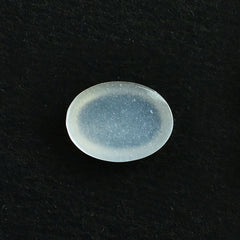 WHITE MOONSTONE PLAIN OVAL CAB 8X6MM 1.21 Cts.