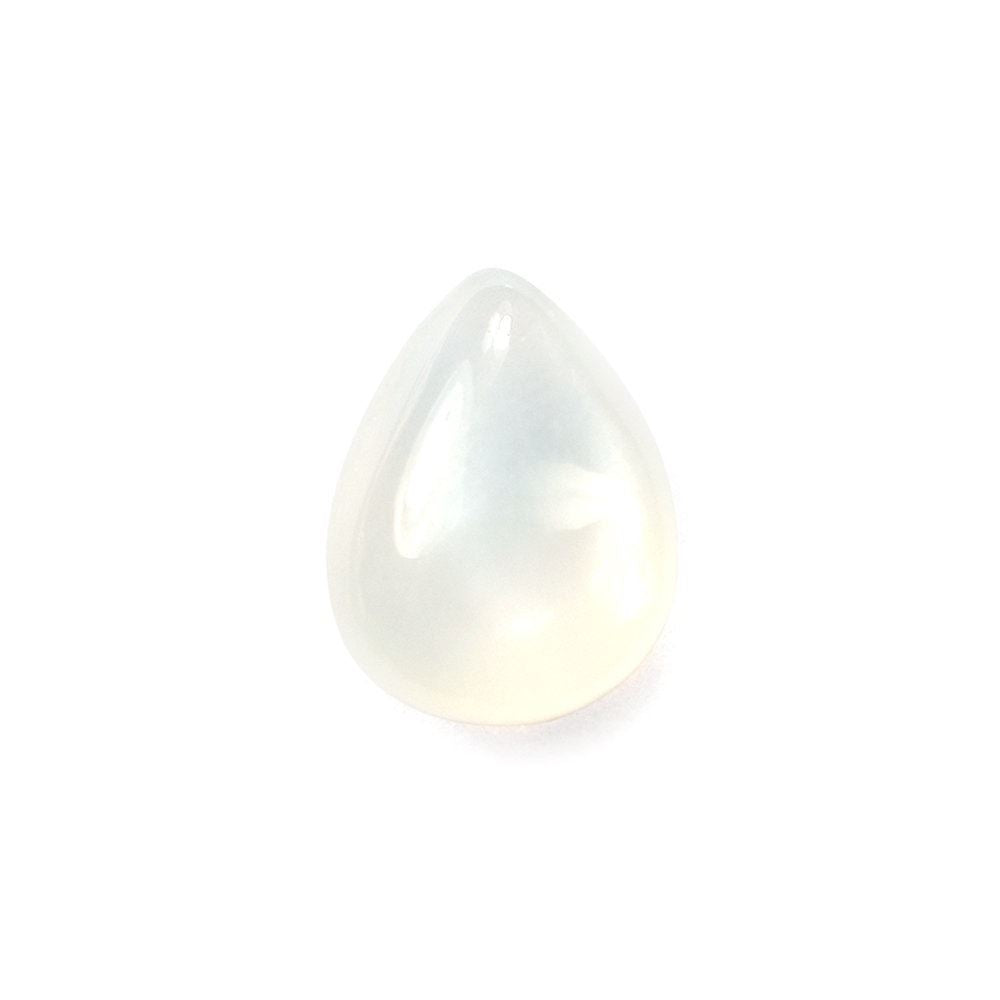 WHITE MOONSTONE PLAIN LENTIL PEAR 8X6MM 1.11 Cts.