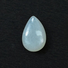 WHITE MOONSTONE PLAIN LENTIL PEAR 9X6MM 1.10 Cts.