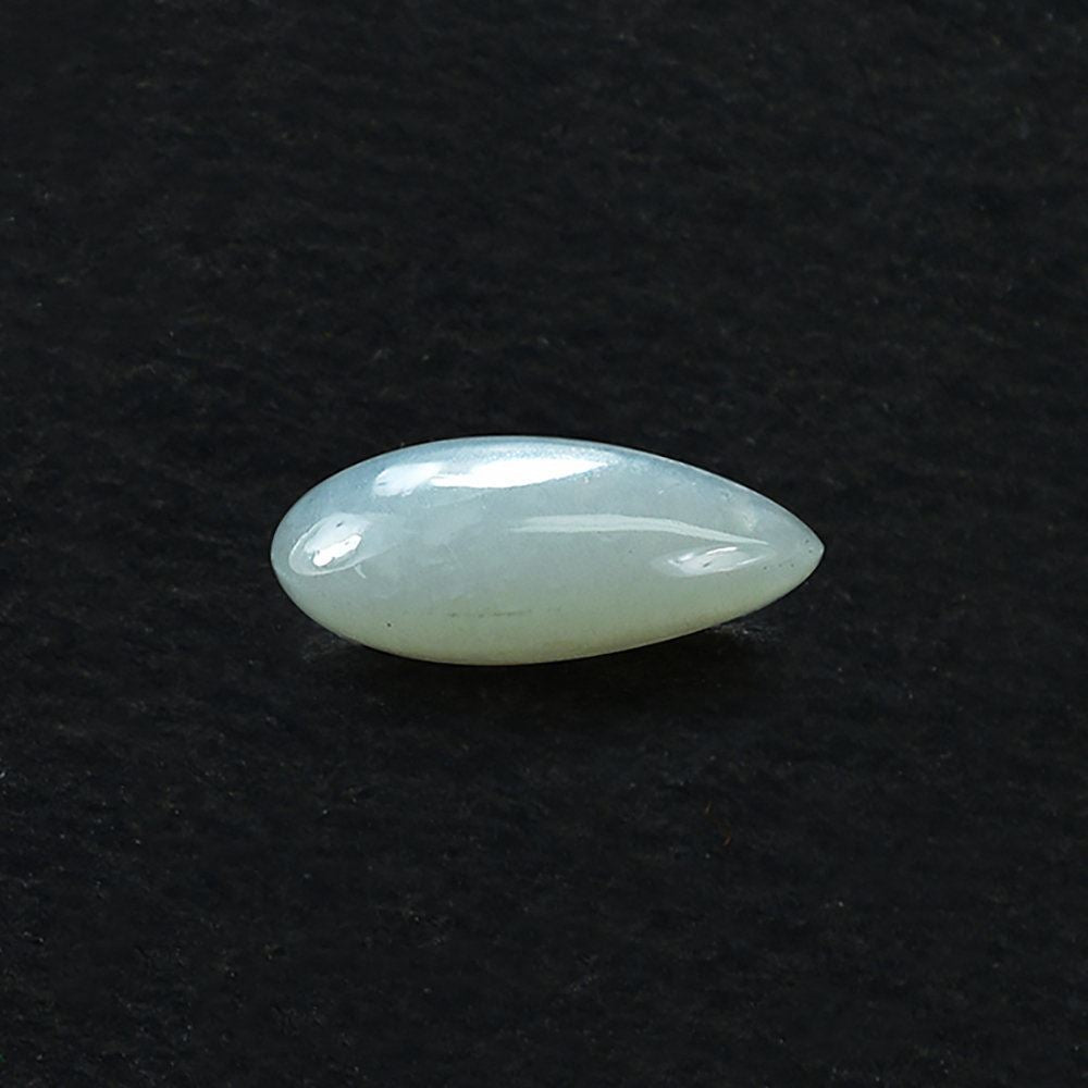 WHITE MOONSTONE PLAIN LENTIL PEAR 9X6MM 1.10 Cts.