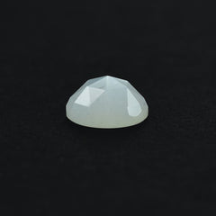 WHITE MOONSTONE ROSE CUT ROUND CAB (OPAQUE/CLEAN) 6.00X6.00 MM 0.72 Cts.