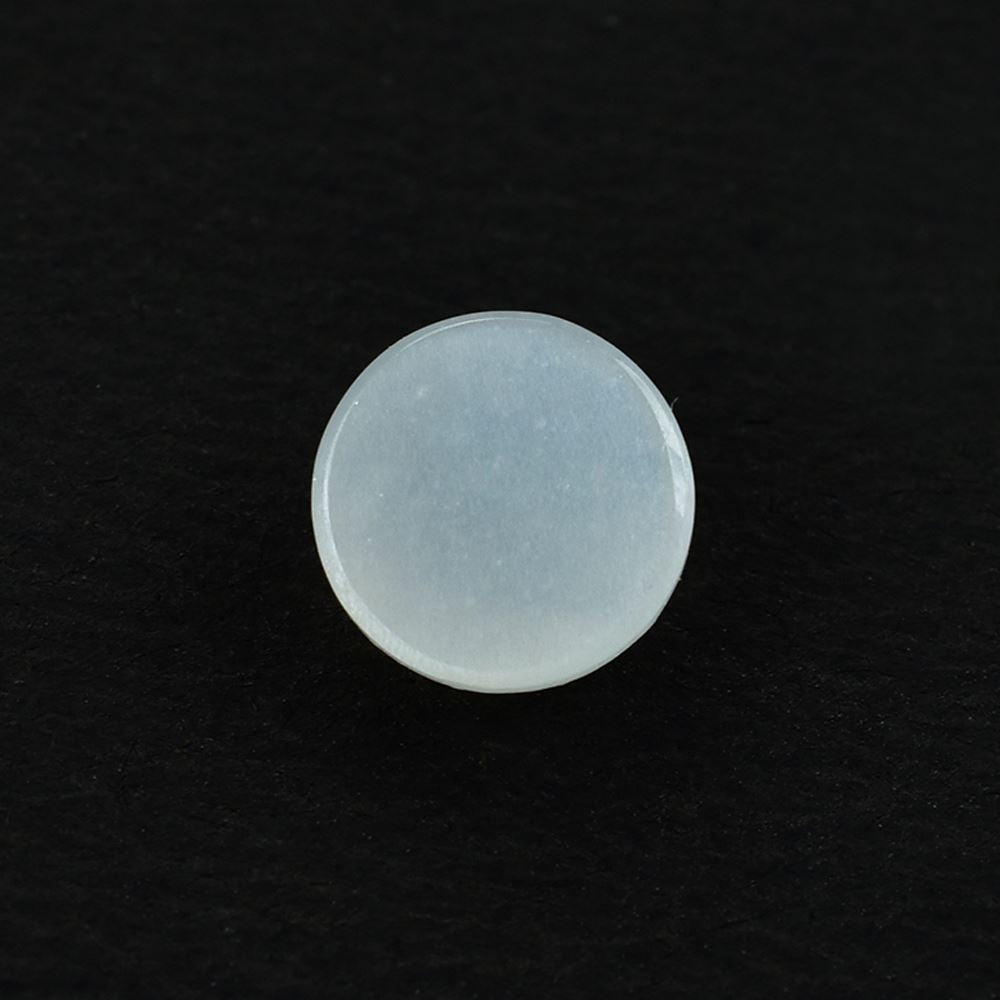 WHITE MOONSTONE ROSE CUT ROUND CAB (OPAQUE/CLEAN) 6.00X6.00 MM 0.72 Cts.