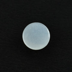 WHITE MOONSTONE ROSE CUT ROUND CAB (OPAQUE/CLEAN) 6.00X6.00 MM 0.72 Cts.