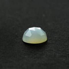 MOONSTONE WHITE ROSE CUT ROUND CAB (WHITE) (OPAQUE/CLEAN) 8.00 MM 1.75 Cts.