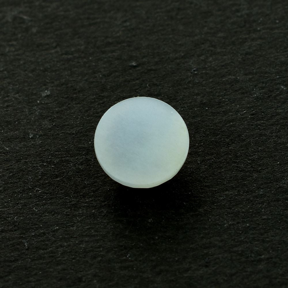 MOONSTONE WHITE ROSE CUT ROUND CAB (WHITE) (OPAQUE/CLEAN) 8.00 MM 1.75 Cts.
