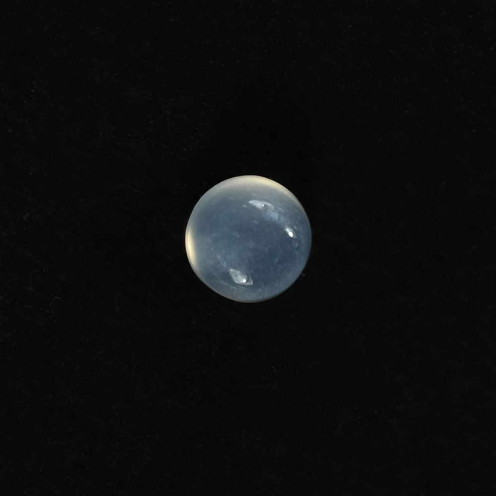 WHITE MOONSTONE PLAIN ROUND CAB (MILKY) 3.50X3.50 MM 0.21 Cts.