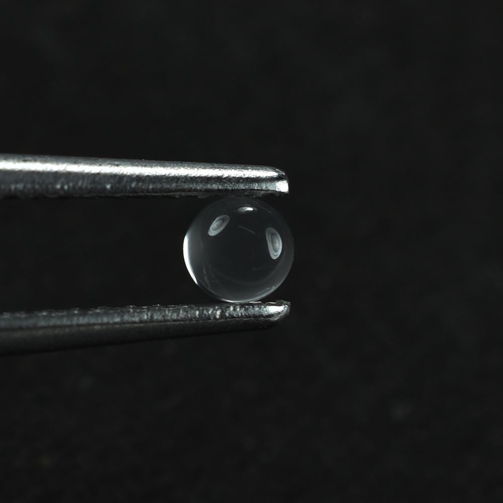 WHITE MOONSTONE PLAIN ROUND CAB (TRANSULCENT) 3.00X3.00 MM 0.15 Cts.