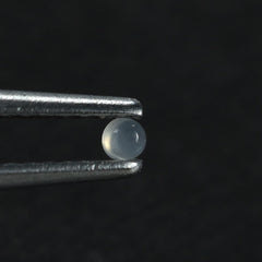 WHITE MOONSTONE PLAIN ROUND CAB (MILKY) 1.70X1.70 MM 0.03 Cts.