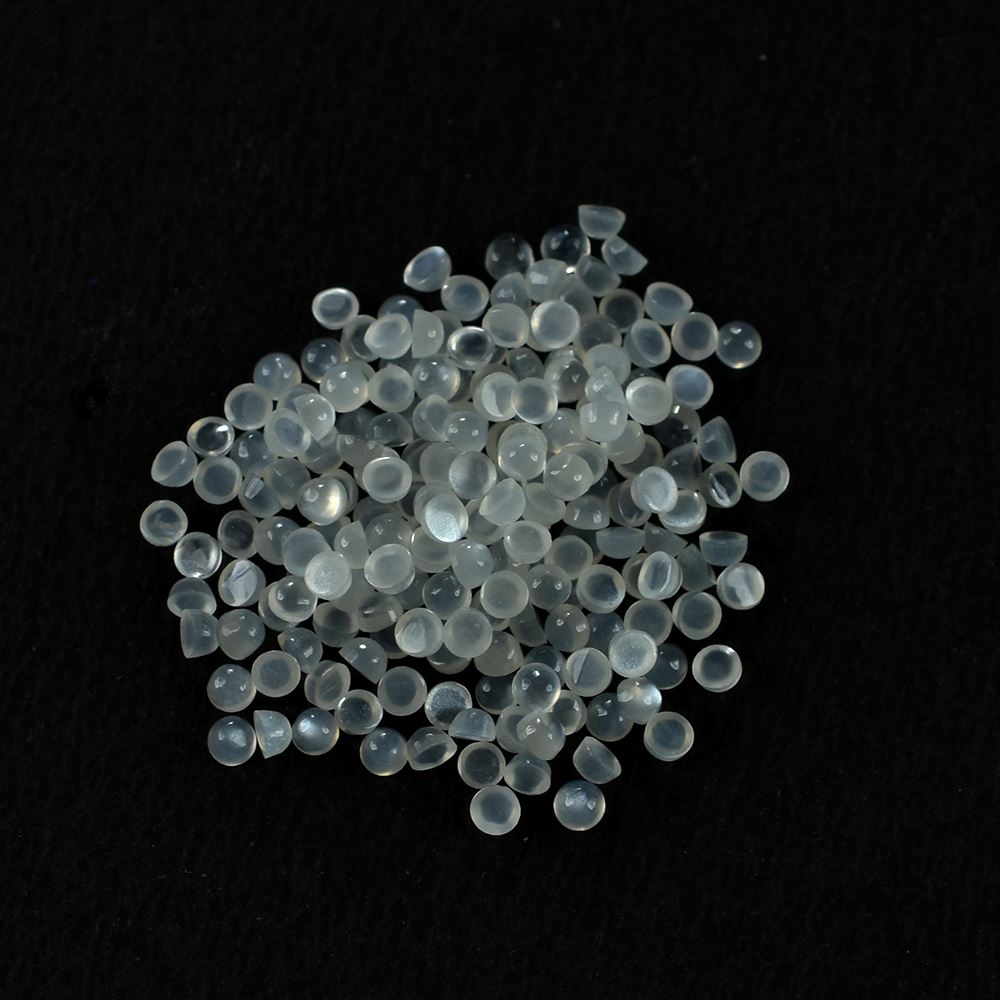 WHITE MOONSTONE PLAIN ROUND CAB (MILKY) 1.80X1.80 MM 0.03 Cts.