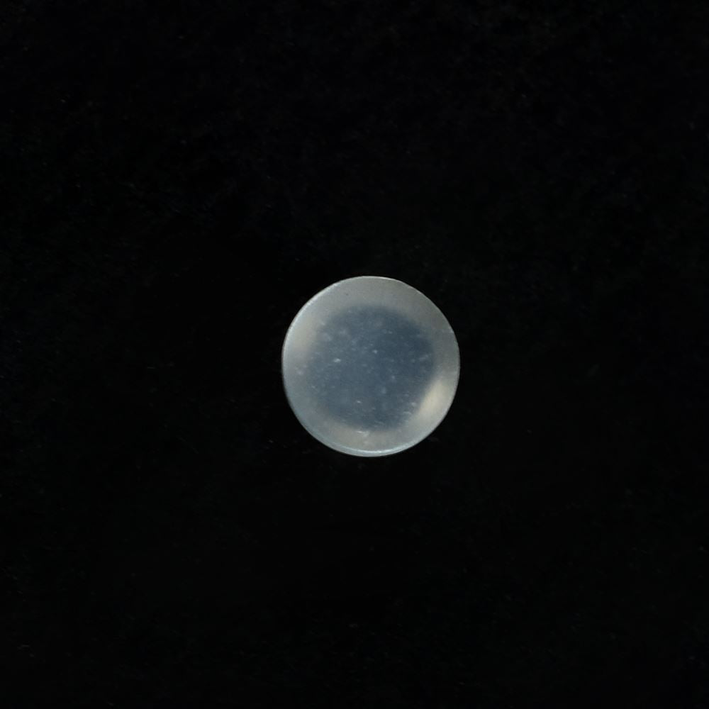 WHITE MOONSTONE PLAIN ROUND CAB (MILKY) 3.00X3.00 MM 0.14 Cts.