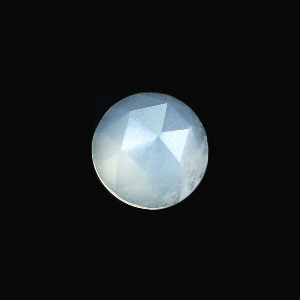 WHITE MOONSTONE ROSE CUT ROUND CAB (MILKY) 4.00X4.00 MM 0.22 Cts.