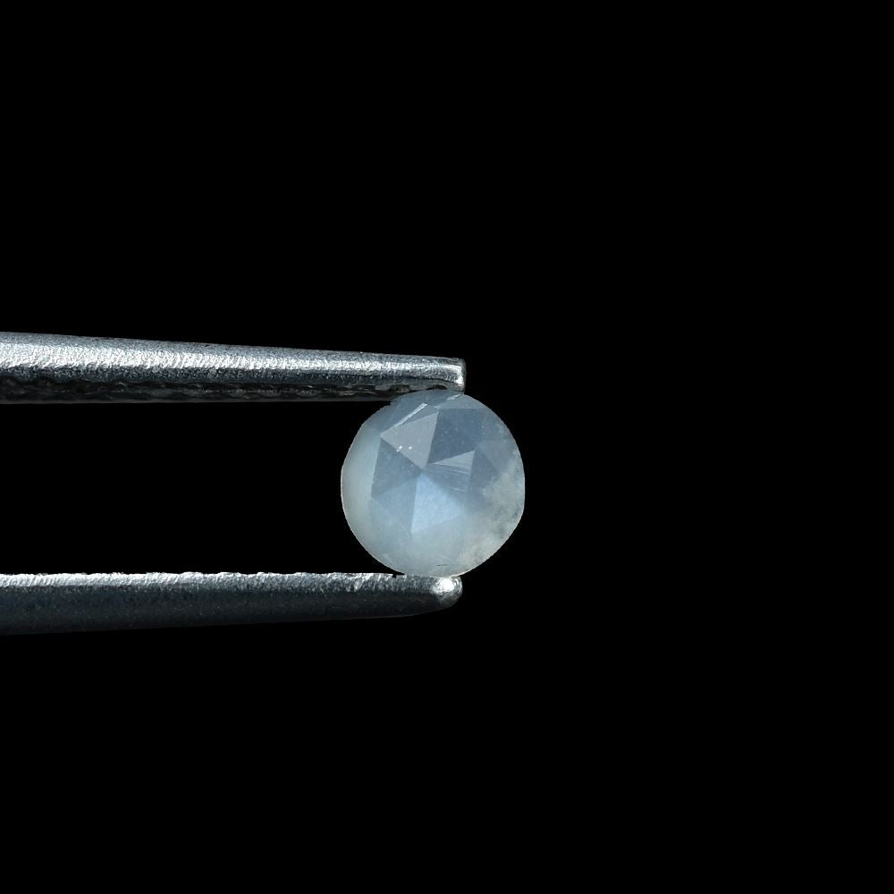 WHITE MOONSTONE ROSE CUT ROUND CAB (MILKY) 4.00X4.00 MM 0.22 Cts.