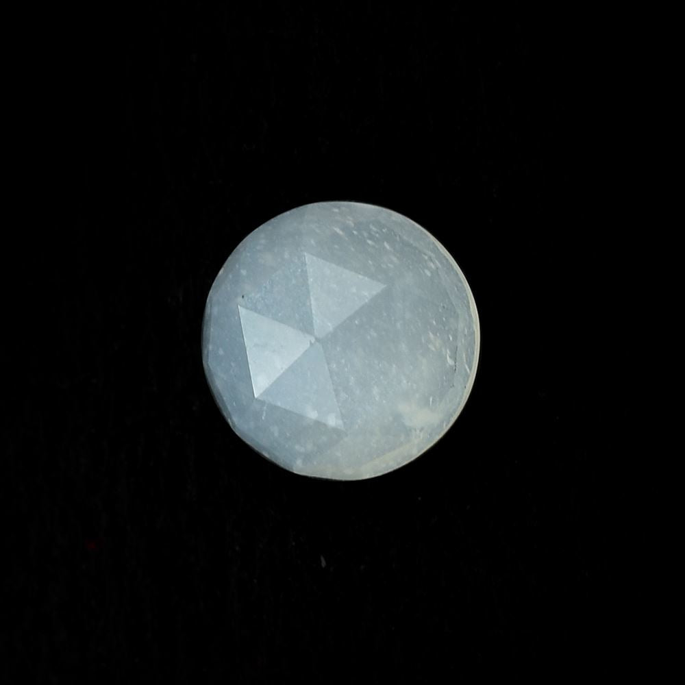 WHITE MOONSTONE ROSE CUT ROUND CAB (MILKY) 6.00X6.00 MM 0.72 Cts.
