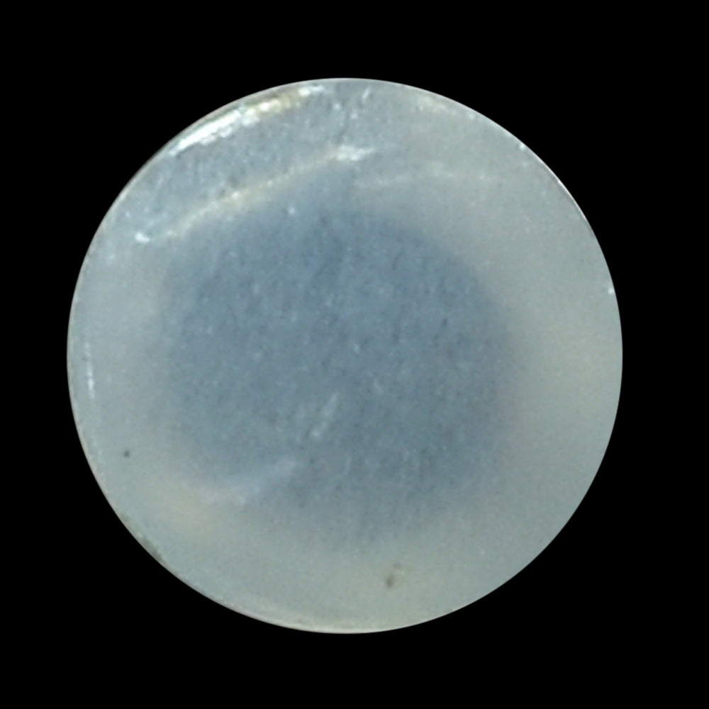 WHITE MOONSTONE PLAIN ROUND CAB (MILKY) 2.50X2.50 MM 0.06 Cts.
