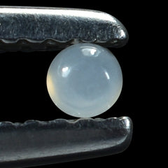 WHITE MOONSTONE PLAIN ROUND CAB (MILKY) 2.50X2.50 MM 0.06 Cts.