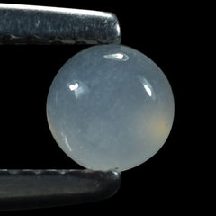 WHITE MOONSTONE PLAIN ROUND CAB (MILKY) 4.50X4.50 MM 0.33 Cts.