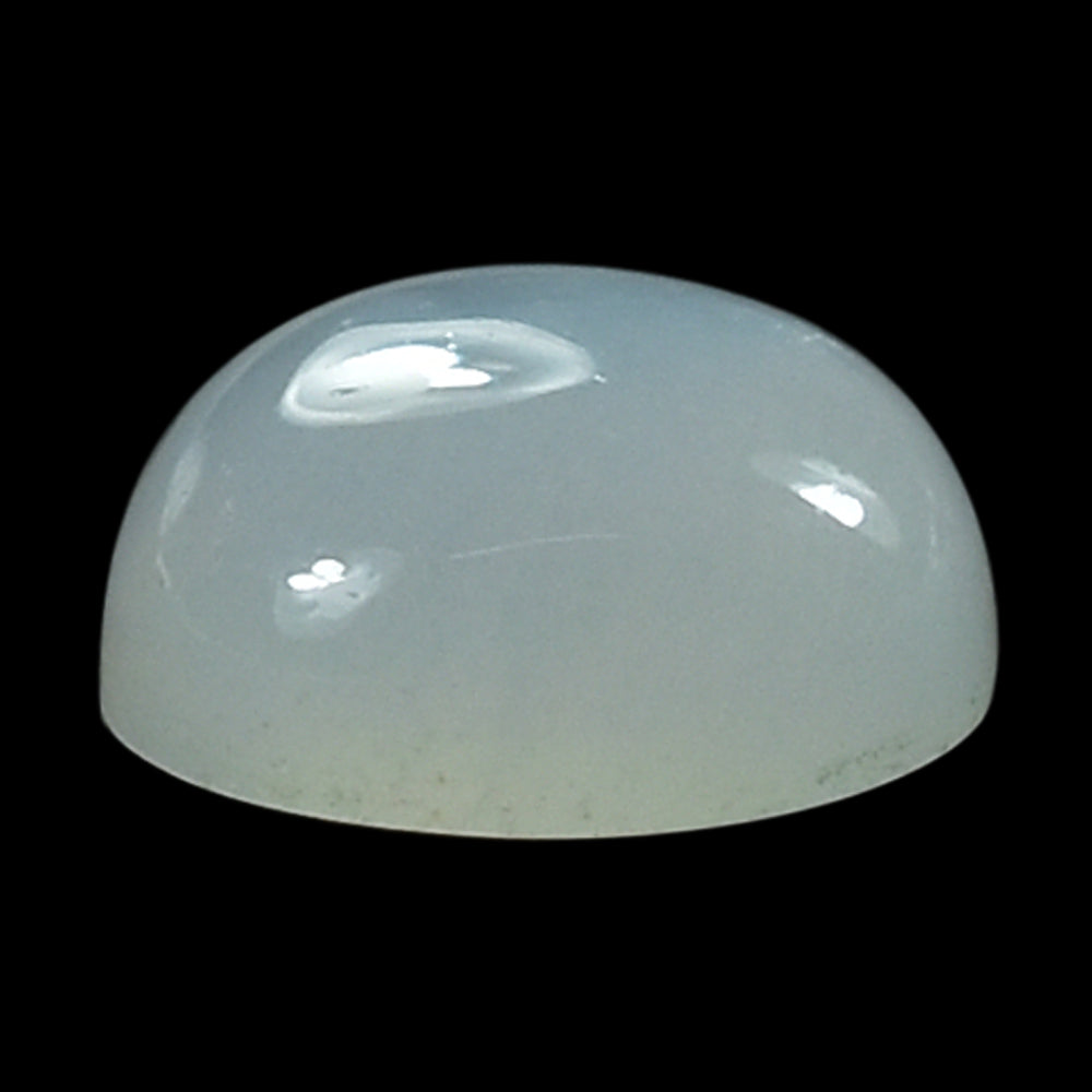 WHITE MOONSTONE PLAIN ROUND CAB (MILKY) 5.50X5.50 MM 0.62 Cts.