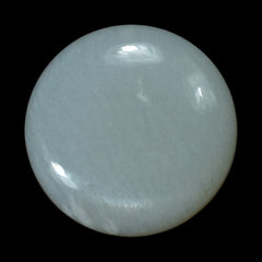 WHITE MOONSTONE PLAIN ROUND CAB (MILKY) 15.00X15.00 MM 6.83 Cts.