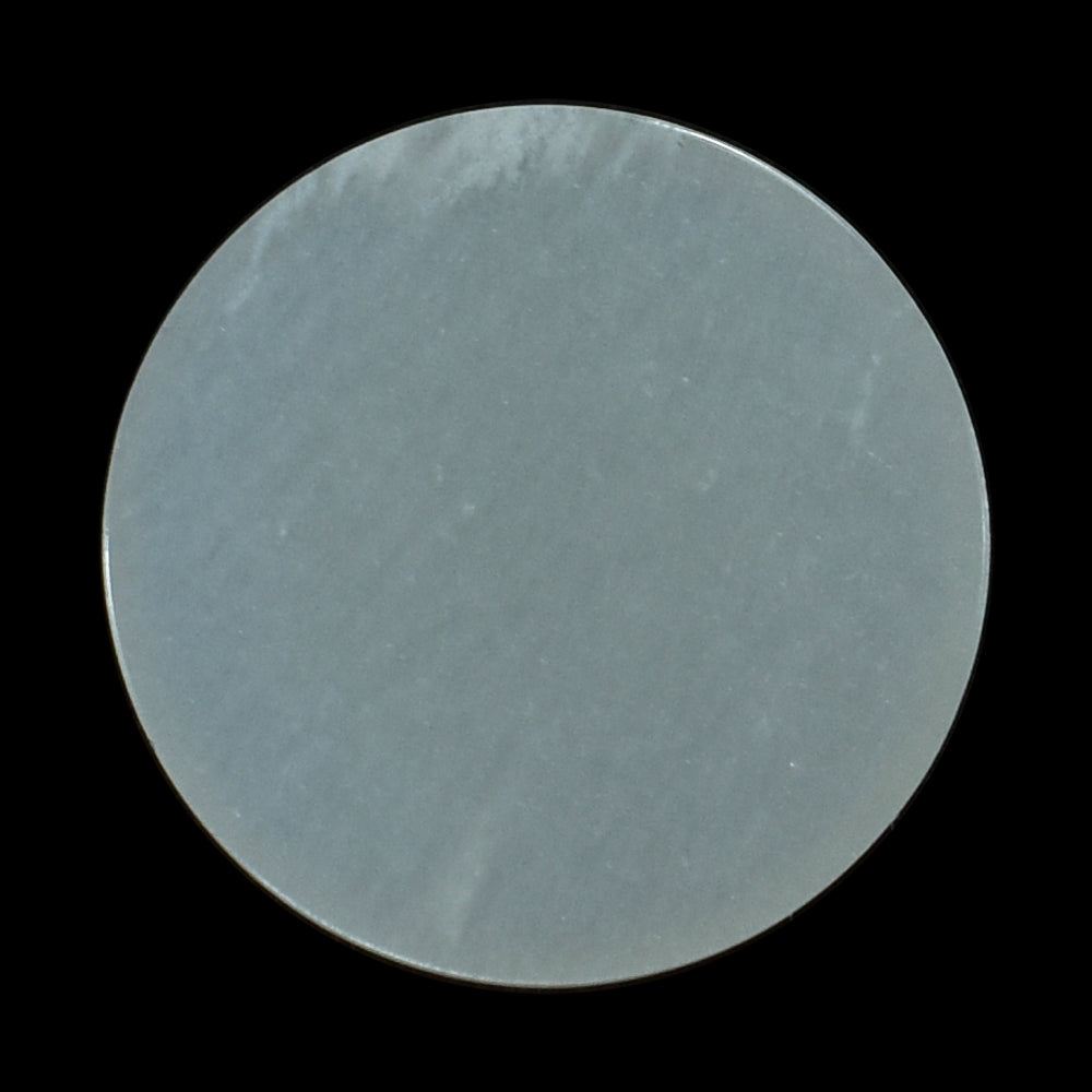 WHITE MOONSTONE PLAIN ROUND CAB (MILKY) 15.00X15.00 MM 6.83 Cts.