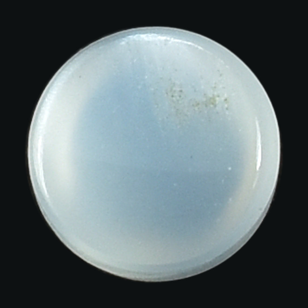 WHITE MOONSTONE PLAIN ROUND CAB (MILKY) 3.00X3.00MM 0.14 Cts.