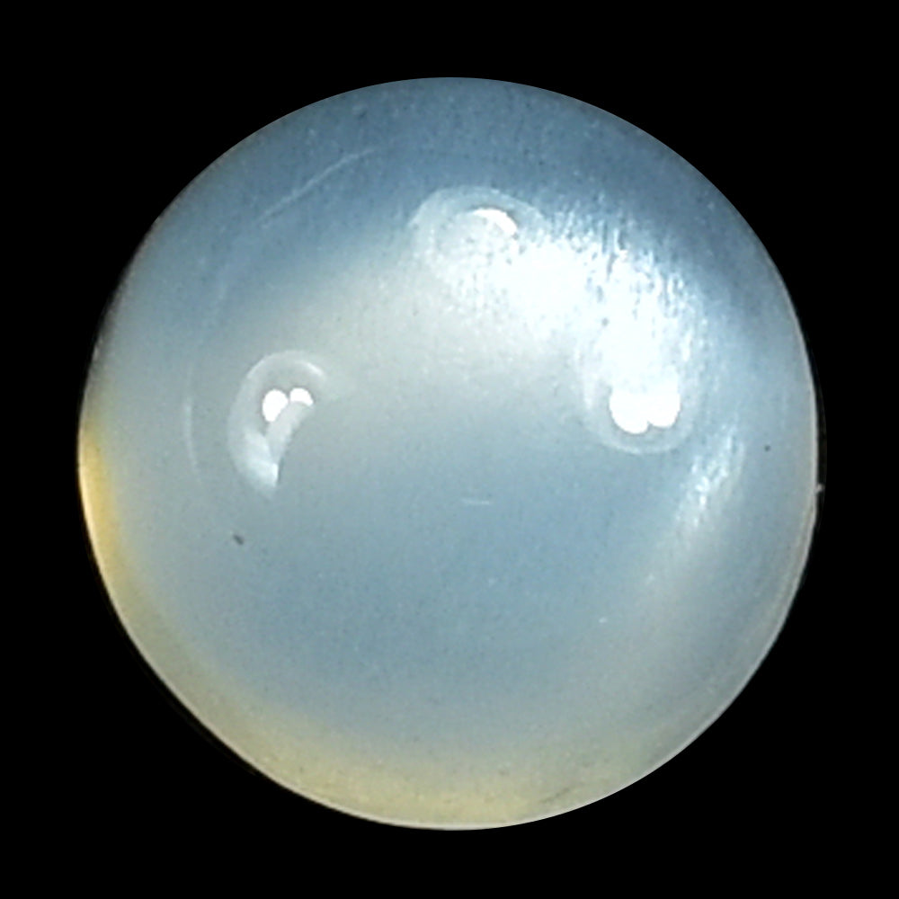 WHITE MOONSTONE PLAIN ROUND CAB (MILKY) 3.50X3.50 MM 0.22 Cts.