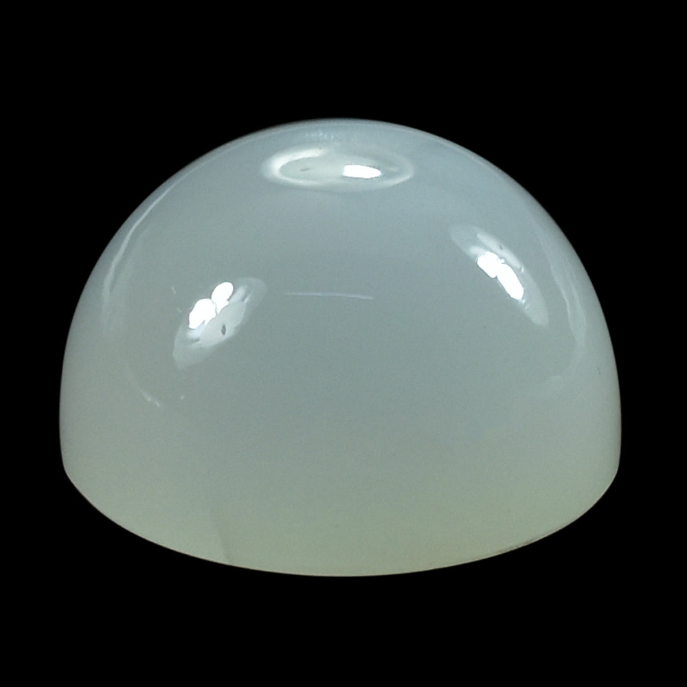 WHITE MOONSTONE PLAIN ROUND CAB (MILKY) 13.00X13.00 MM 10.10 Cts.