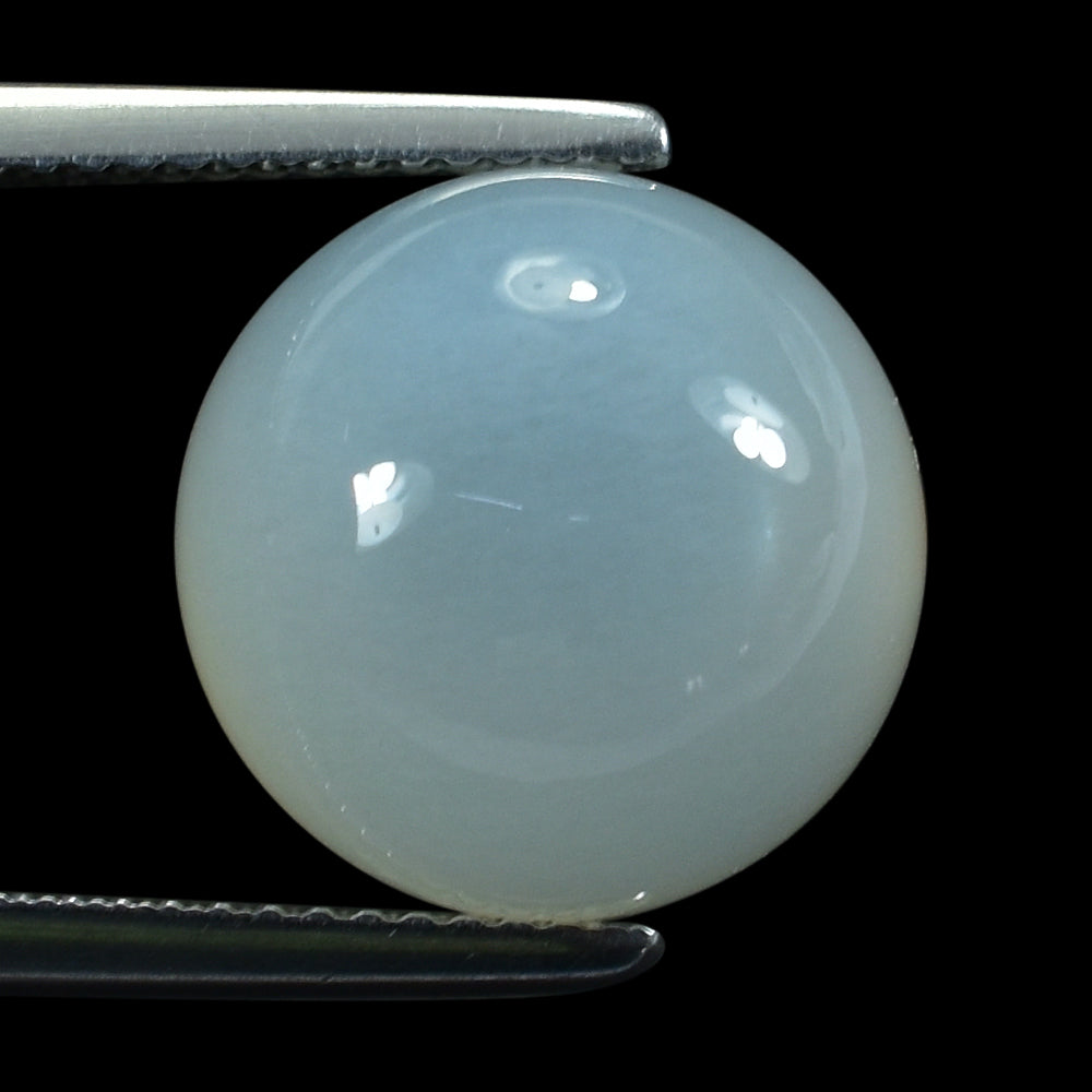 WHITE MOONSTONE PLAIN ROUND CAB (MILKY) 13.00X13.00 MM 10.10 Cts.