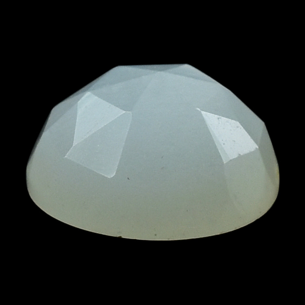 WHITE MOONSTONE ROSE CUT ROUND CAB (MILKY) 8.00X8.00 MM 1.69 Cts.