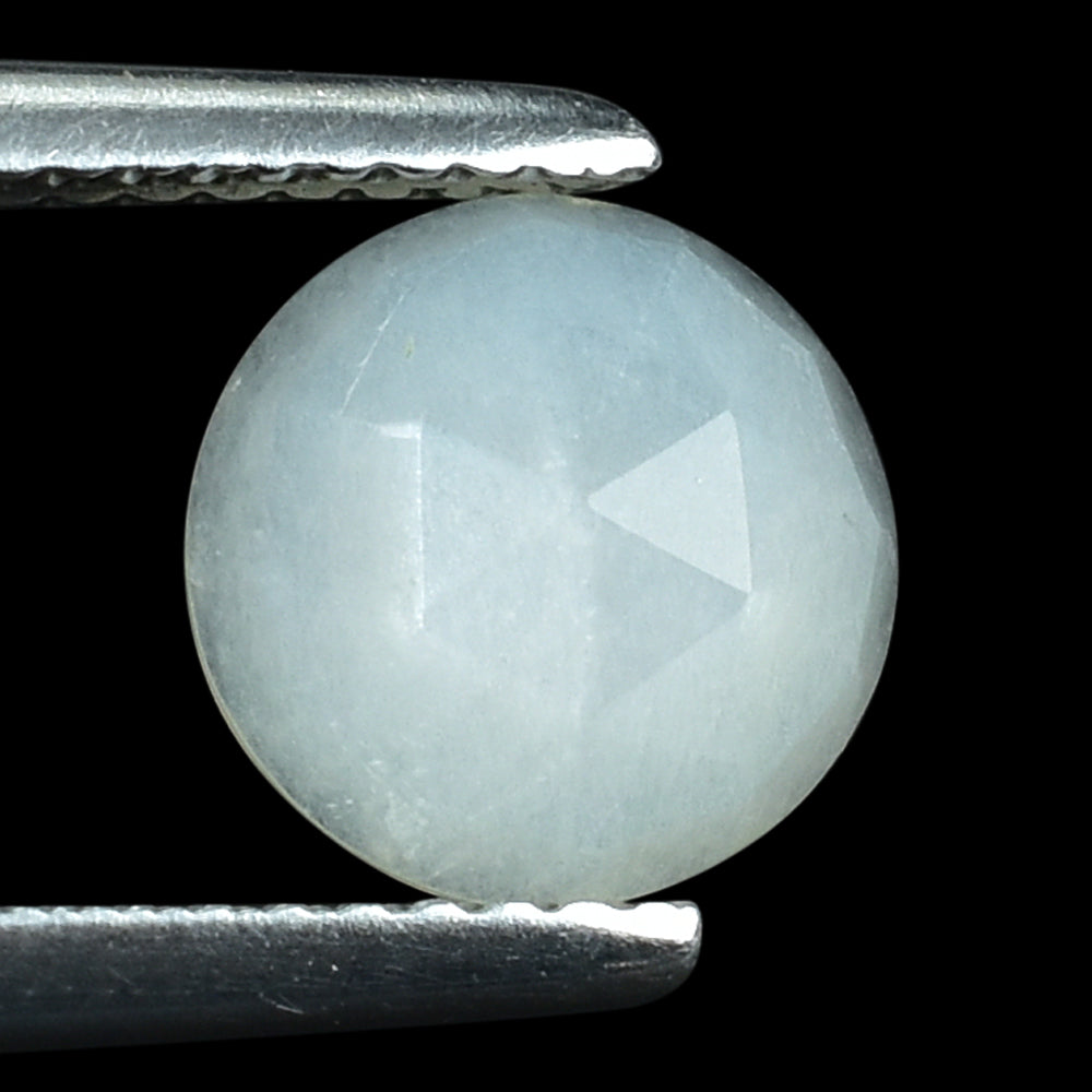 WHITE MOONSTONE ROSE CUT ROUND CAB (MILKY) 8.00X8.00 MM 1.69 Cts.