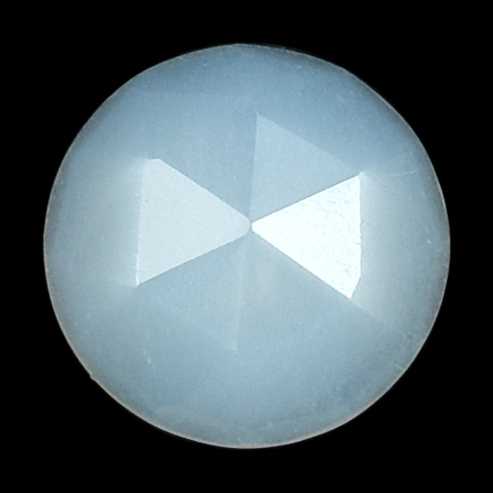 WHITE MOONSTONE ROSE CUT ROUND CAB (MILKY) 6.00X6.00 MM 0.72 Cts.