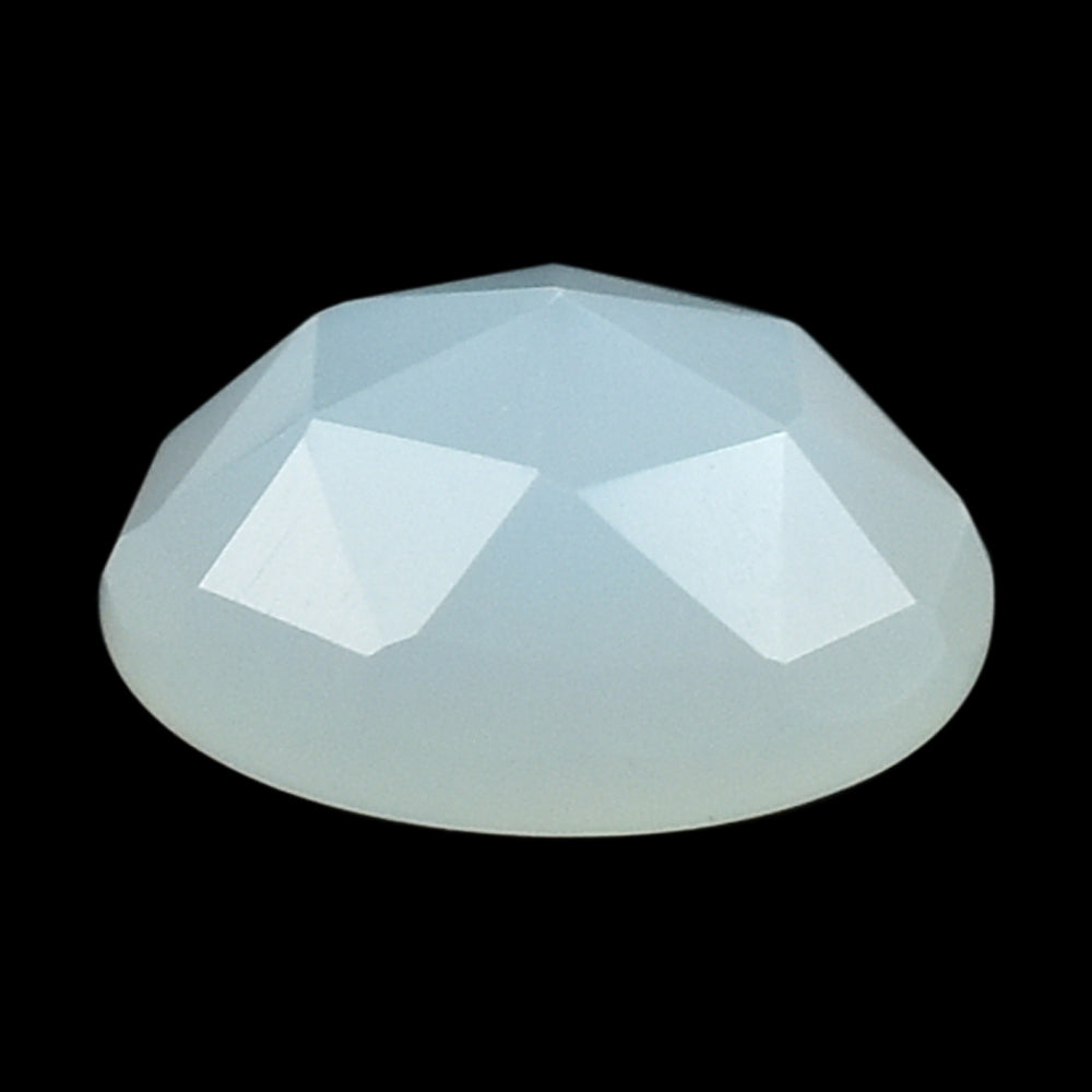WHITE MOONSTONE ROSE CUT ROUND CAB (MILKY) 6.00X6.00 MM 0.72 Cts.