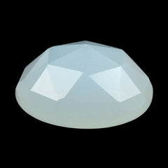 WHITE MOONSTONE ROSE CUT ROUND CAB (MILKY) 6.00X6.00 MM 0.72 Cts.