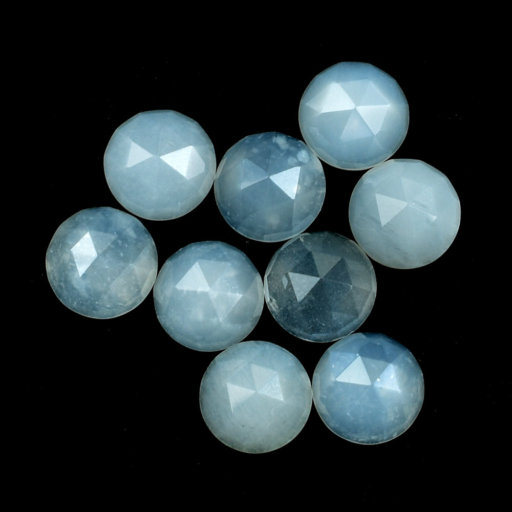WHITE MOONSTONE ROSE CUT ROUND CAB (MILKY) 6.00X6.00 MM 0.72 Cts.