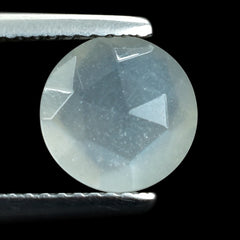 WHITE MOONSTONE ROSE CUT BRIOLETTE ROUND CAB (MILKY) 8.00X8.00 MM 1.59 Cts.