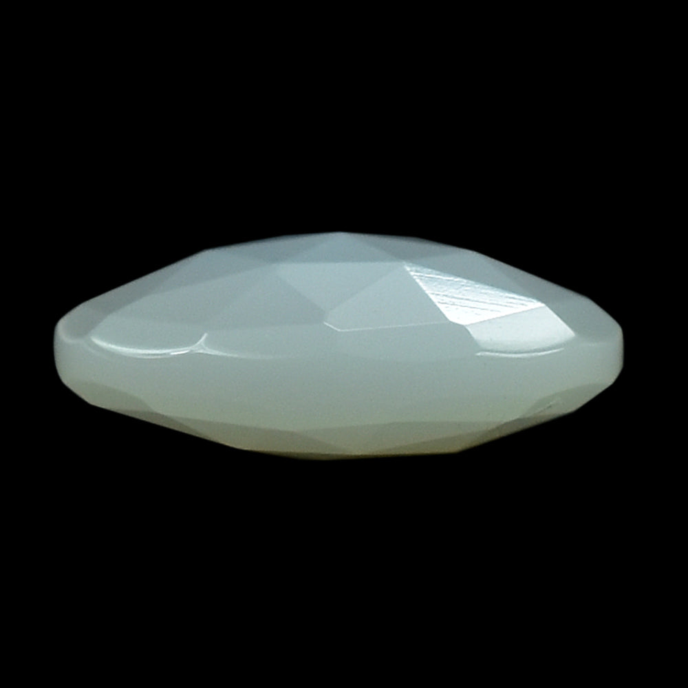 WHITE MOONSTONE ROSE CUT BRIOLETTE ROUND (MILKY) 12.00X12.00 MM 4.21 Cts.