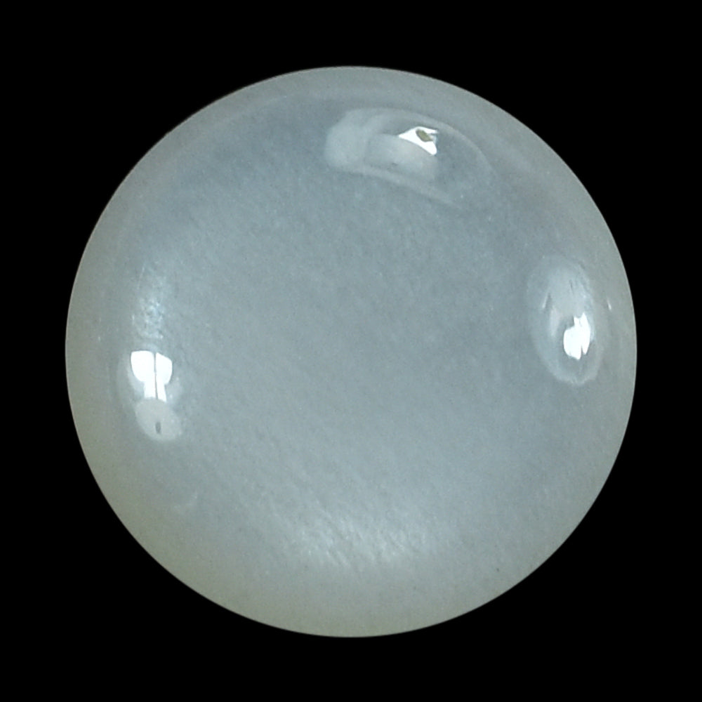 WHITE MOONSTONE (MILKY)  LENTIL ROUND 8.00X8.00 MM 1.58 Cts.